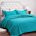 Quilt Set Solid Brilliant Jade King(106"x96") Basketweave Pattern Lightweight Hypoallergenic Microfiber "Simone" by Bedsure Basketweave Brilliant Jade KING(106"x96")