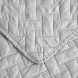 Quilt Set Solid Grey Full/Queen(86"x96") Basketweave Pattern Lightweight Hypoallergenic Microfiber "Simone" by Bedsure Basketweave Grey FULL/QUEEN(86"x96")