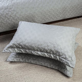 Quilt Set Solid Grey Full/Queen(86"x96") Basketweave Pattern Lightweight Hypoallergenic Microfiber "Simone" by Bedsure Basketweave Grey FULL/QUEEN(86"x96")
