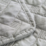 Quilt Set Solid Grey King(106"x96") Basketweave Pattern Lightweight Hypoallergenic Microfiber "Simone" by Bedsure Basketweave Grey KING(106"x96")
