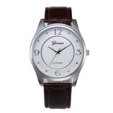 Brand New Men Leather Belt Watch Stainless Steel Dial Quartz Wrist Watch Business quartz-watch relogio masculino