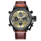 Business Mens Watches Top Brand Luxury	Quartz Sport Military Army LED Watch Analog Stainless Steel Wrist Watch Water Resistant