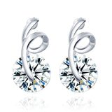 2016 Top Popular Fashion Zircon Earring Girls Jewelry Accessories Wedding Stud Earrings Hot Sale