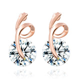 2016 Top Popular Fashion Zircon Earring Girls Jewelry Accessories Wedding Stud Earrings Hot Sale