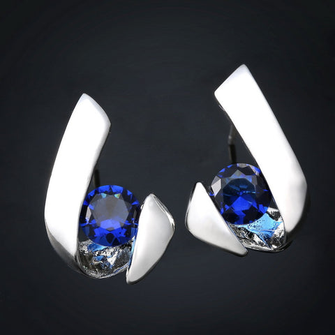 2016 Top Selling Luxury  Inlay Zircon  Earring  Fashion  Ladies Wedding Earring Jewelry Wholesale&Retail