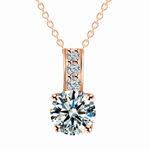 2016 Unique Design One word Necklace Pendant Zircon Crystal Necklace Trendy Necklace Gold color Silver Color