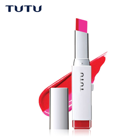 TUTU Lips Makeup Double Color Gradient Lipstick 10 Color Gloss Korea Makeup Lips Cosmetic Face Make Up Waterproof Famous Brand