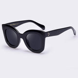 Winla 2017 Fashion Sunglasses Women Luxury Brand Designer Vintage Sun glasses Female Rivet Shades Big Frame Style Eyewear UV400