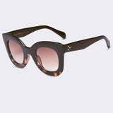 Winla 2017 Fashion Sunglasses Women Luxury Brand Designer Vintage Sun glasses Female Rivet Shades Big Frame Style Eyewear UV400