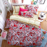 2016 New Bedding Set Polyeter Bed Sheets Lovely Dog Duvet Cover Flat Bedspread Sets Home Textile Juegos de Sabanas Wholesale