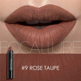 FOCALLURE 12 Colors Lipstick Matte Lipsticker Waterproof Long-lasting Easy to Wear Cosmetic Nude Makeup Lips