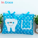 MYKAYLA's Cute Soft Tooth Fairy Pillow for Boys and Girls Star Printed baby pillow A rating PP cotton inside 21CM*15CM free ship