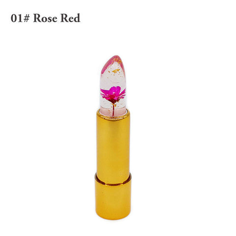 Flower Jelly Lipstick Long Lasting Moisturizing Lip Gloss Waterproof Makeup Brand Milemei Lipstick Temperature changed Lip Balm