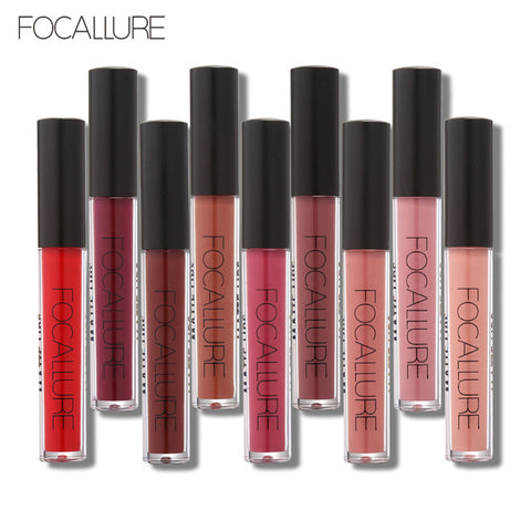 FOCALLURE Beauty Waterproof Batom Matte Liquid Lipstick Smooth Lip Stick Long Lasting Lip Gloss Cosmetic Makeup Kit