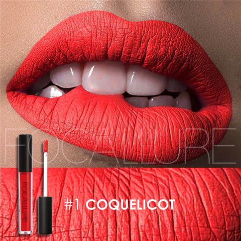 FOCALLURE Beauty Waterproof Batom Matte Liquid Lipstick Smooth Lip Stick Long Lasting Lip Gloss Cosmetic Makeup Kit