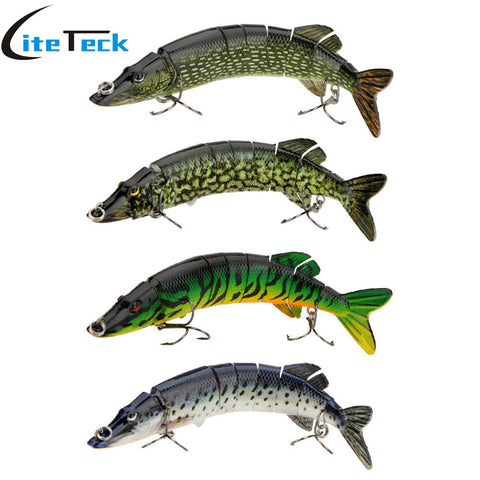 Fishing Lure Swimbait Crankbait 20cm 66g 8-segement Multi-jointed Pike Carp Pesca Hard Bait Fish Treble with Artificial Hooks
