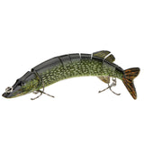 Fishing Lure Swimbait Crankbait 20cm 66g 8-segement Multi-jointed Pike Carp Pesca Hard Bait Fish Treble with Artificial Hooks