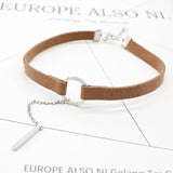 Sissies New Velvet Choker Necklace Black leather Strip Circle Gothic for Women rope chain Collar Best Pendants Necklaces Jewelry