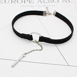 Sissies New Velvet Choker Necklace Black leather Strip Circle Gothic for Women rope chain Collar Best Pendants Necklaces Jewelry