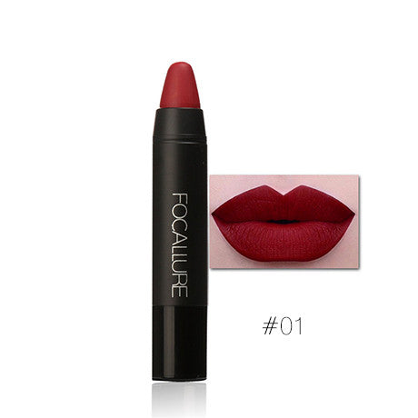 FOCALLURE 12 Colors Lip Stick Moisturizer Lipsticks Waterproof Long-lasting Easy to Wear Cosmetic Nude Makeup Lips