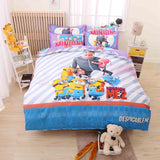 Mama Choice. 3d Cartoon Bedding Set Minions Mickey Mouse Hello Kitty Bedding 3-4pcs Bed Linen Duvet Cover Bed Sheet Pillowcases