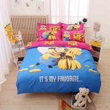 Mama Choice. 3d Cartoon Bedding Set Minions Mickey Mouse Hello Kitty Bedding 3-4pcs Bed Linen Duvet Cover Bed Sheet Pillowcases