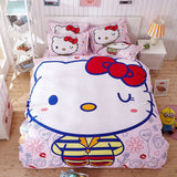 Mama Choice. 3d Cartoon Bedding Set Minions Mickey Mouse Hello Kitty Bedding 3-4pcs Bed Linen Duvet Cover Bed Sheet Pillowcases
