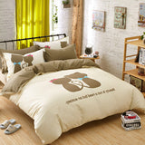 New 3D Pink cat Thickening cartoon kids bedding set 4pcs cotton Houses duvet cover bed sheet set linen quilt  pillowcase set