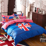 New 3D Pink cat Thickening cartoon kids bedding set 4pcs cotton Houses duvet cover bed sheet set linen quilt  pillowcase set
