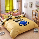 New 3D Pink cat Thickening cartoon kids bedding set 4pcs cotton Houses duvet cover bed sheet set linen quilt  pillowcase set