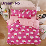 2016 New Bedding Set Polyeter Bed Sheets Lovely Dog Duvet Cover Flat Bedspread Sets Home Textile Juegos de Sabanas Wholesale