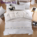 2016 New Bedding Set Polyeter Bed Sheets Lovely Dog Duvet Cover Flat Bedspread Sets Home Textile Juegos de Sabanas Wholesale