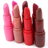 New Fashion Waterproof Makeup Pigment Brown Nude Matte Lipstick Pencils 7 Colors Beauty Red Lips Baton Matte Lip Stick Hot Sale