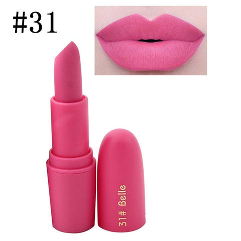 New Fashion Waterproof Makeup Pigment Brown Nude Matte Lipstick Pencils 7 Colors Beauty Red Lips Baton Matte Lip Stick Hot Sale