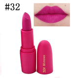 New Fashion Waterproof Makeup Pigment Brown Nude Matte Lipstick Pencils 7 Colors Beauty Red Lips Baton Matte Lip Stick Hot Sale