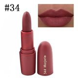 New Fashion Waterproof Makeup Pigment Brown Nude Matte Lipstick Pencils 7 Colors Beauty Red Lips Baton Matte Lip Stick Hot Sale