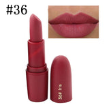 New Fashion Waterproof Makeup Pigment Brown Nude Matte Lipstick Pencils 7 Colors Beauty Red Lips Baton Matte Lip Stick Hot Sale