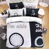 Who Is The Real "The Real BOSS" Bedding Set for Couple Duvet Cover Sheet Pillowcase Queen King Size Black White Bedlinen