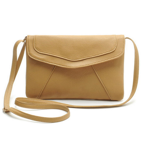 Retro Women Leather Handbags Ladies Party Purse Girls Envelope Clutches Famous Designer Messenger Crossbody Shoulder Bags