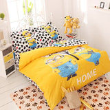 Hello There! 3d Minions Bedding Set Cartoon Hello Kitty Pikachu Mickey Mouse Bed Linen 3-4pcs Bedclothes Twin Full Queen Size Fre