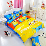 Hello There! 3d Minions Bedding Set Cartoon Hello Kitty Pikachu Mickey Mouse Bed Linen 3-4pcs Bedclothes Twin Full Queen Size Fre