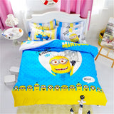 Hello There! 3d Minions Bedding Set Cartoon Hello Kitty Pikachu Mickey Mouse Bed Linen 3-4pcs Bedclothes Twin Full Queen Size Fre