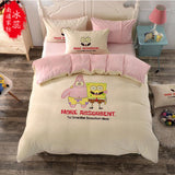 Mickey Mouse cartoon cotton bedding sets Twin/ Queen Size 3pcs/4pcs Sanding fabric super comfortable Give you a warm night