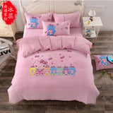 Mickey Mouse cartoon cotton bedding sets Twin/ Queen Size 3pcs/4pcs Sanding fabric super comfortable Give you a warm night