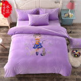Mickey Mouse cartoon cotton bedding sets Twin/ Queen Size 3pcs/4pcs Sanding fabric super comfortable Give you a warm night