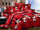 Mickey Mouse Pure cotton Cartoon bedding sets Full/Queen Size 4pcs Fairy tale world waiting for
