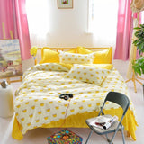 cartoon mickey mouse comforter bedding set bed linen 3d Duvet Cover bed sheet pillowcases Full Queen size bedding sets